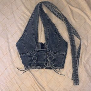 Maniere de voir crop top jean color